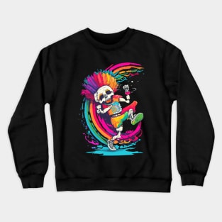 Dancing Skeleton Rainbow Crewneck Sweatshirt